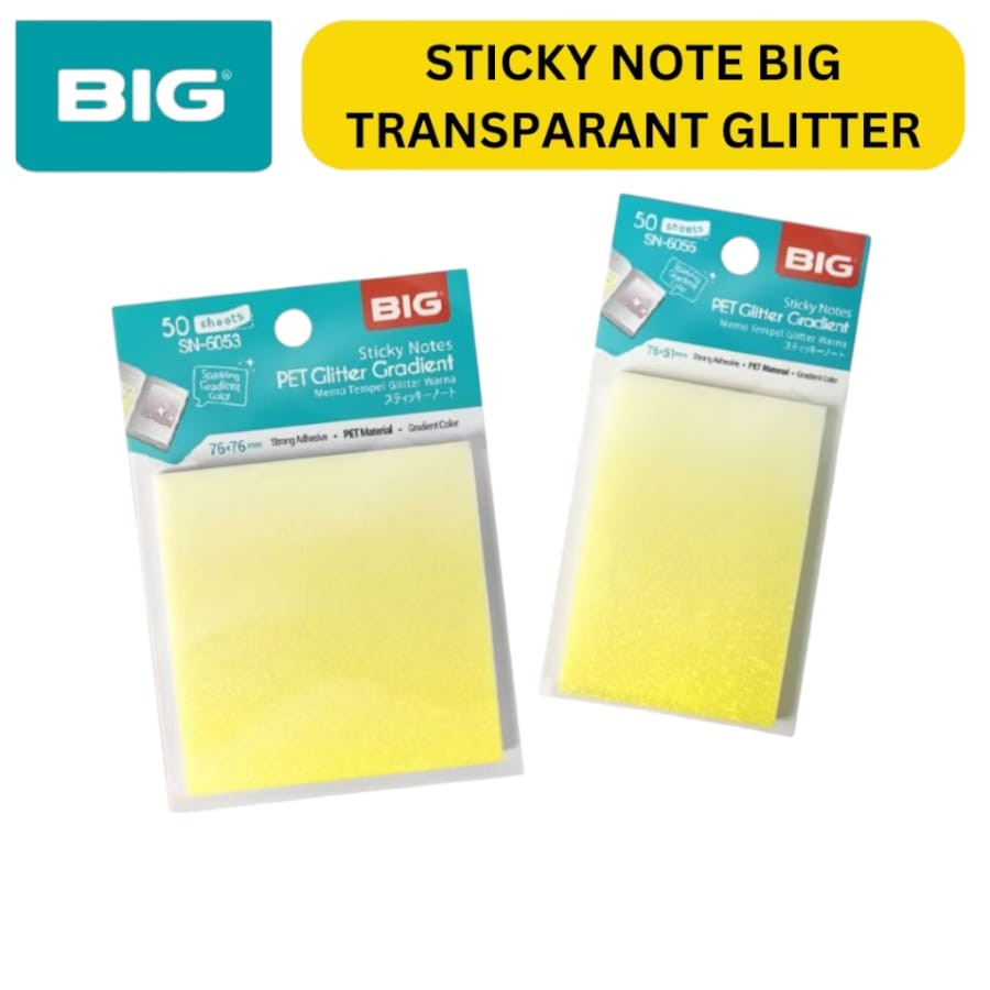 Jual BIG STICKY NOTES 76X76MM GLITTER STICKY NOTES TRANSPARAN 76X51MM ...