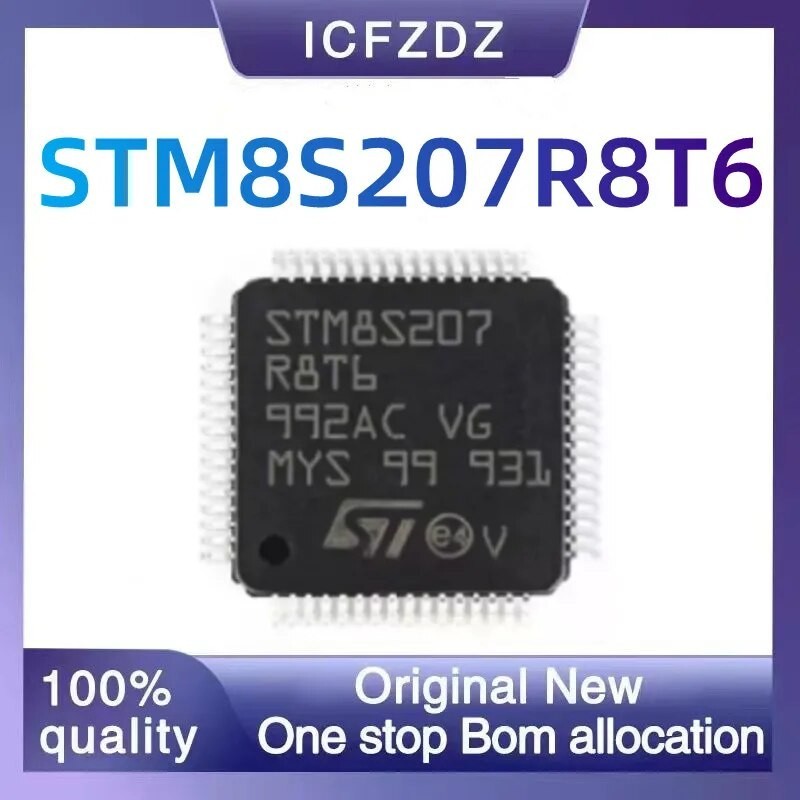 Jual New Original STM8S207R8T6 QFP-64 8-bit Microcontroller Chip ...