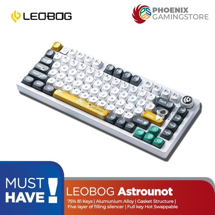 Jual LEOBOG Hi75 75% Layout Aluminium Case Mechanical Keyboard Wired ...