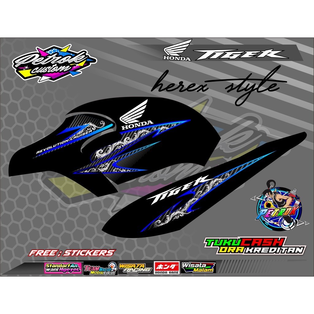 Jual striping tiger variasi murah stiker tirev keren free sticker herex ...