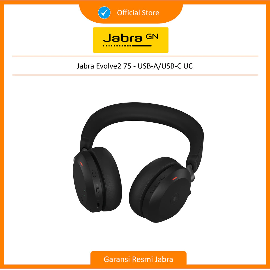 Jabra Evolve2 75 - USB-A/USB-C UC
