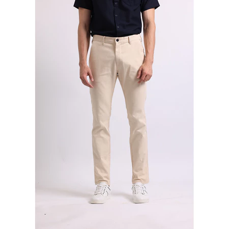 RK007 Manzone Celana Panjang Chinos Pria Slim Fit Roku - Beige