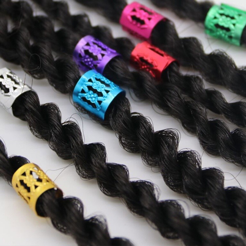 Jual 100pcs Ring Cincin Rambut Gimbal Dreadlock Rasta Reggae Bahan ...