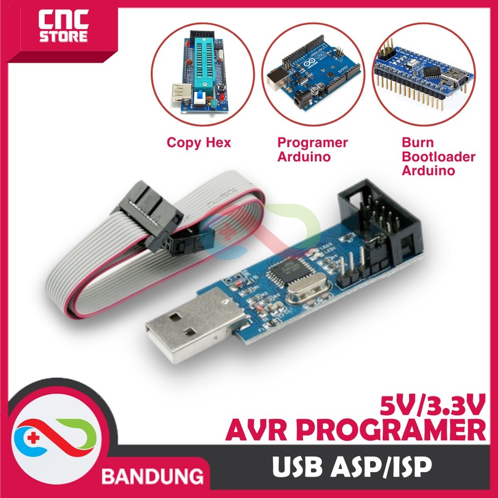 Jual USB ISP ASP PROGRAMMER FOR ATMEL AVR | Shopee Indonesia