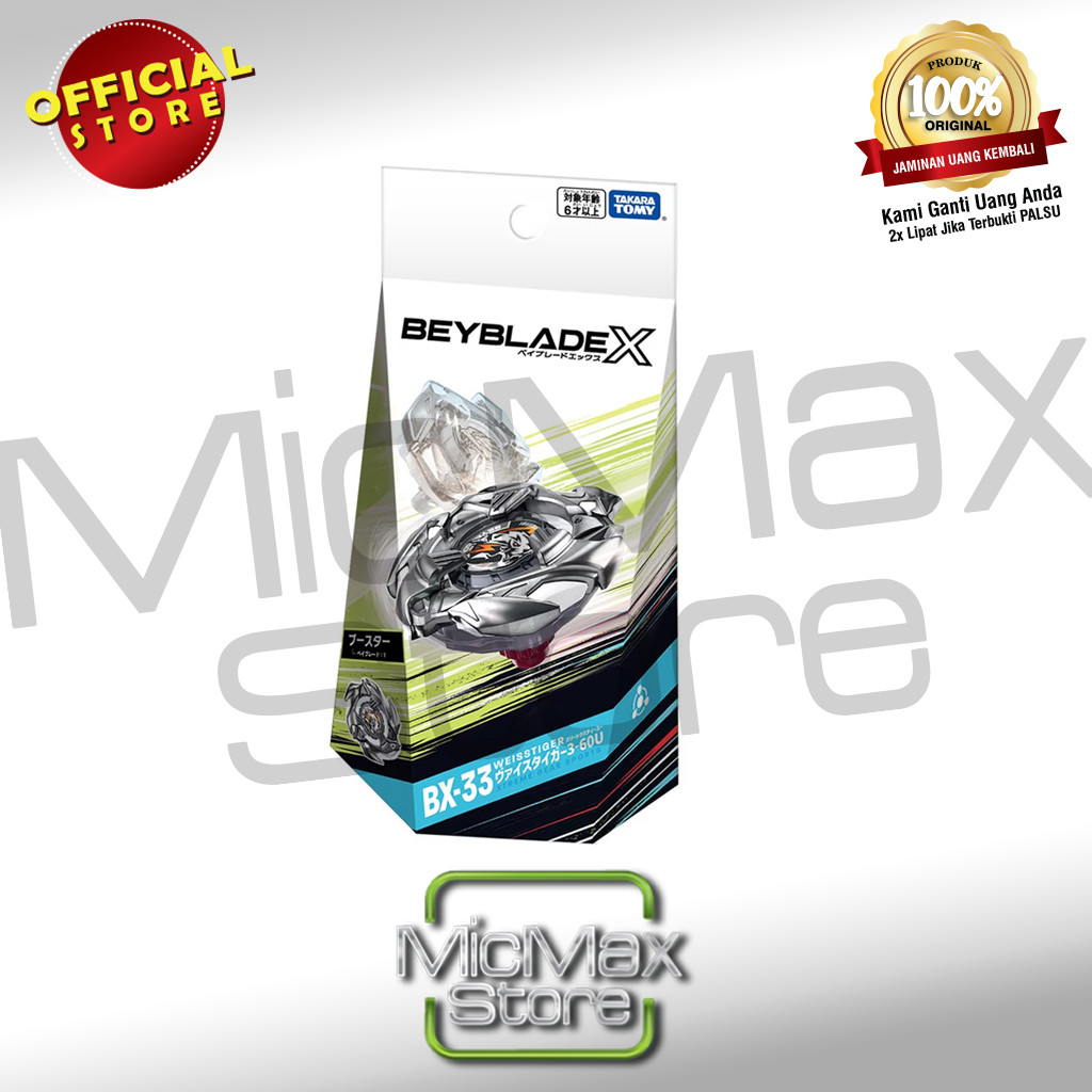 Jual TAKARA TOMY Beyblade X S1 BX-33 BX33 Booster Weiss Tiger 3-60U ...