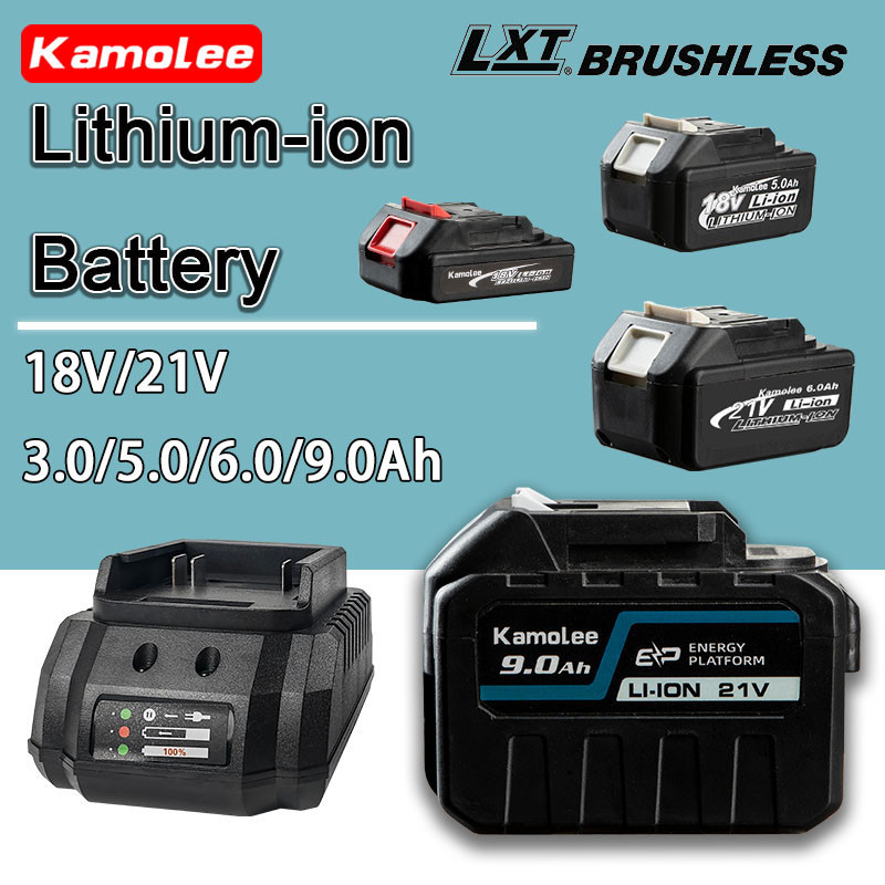 Jual Kamolee18/ 21V Lithium Battery Rechargeable 3000mAh/ 5000mAh
