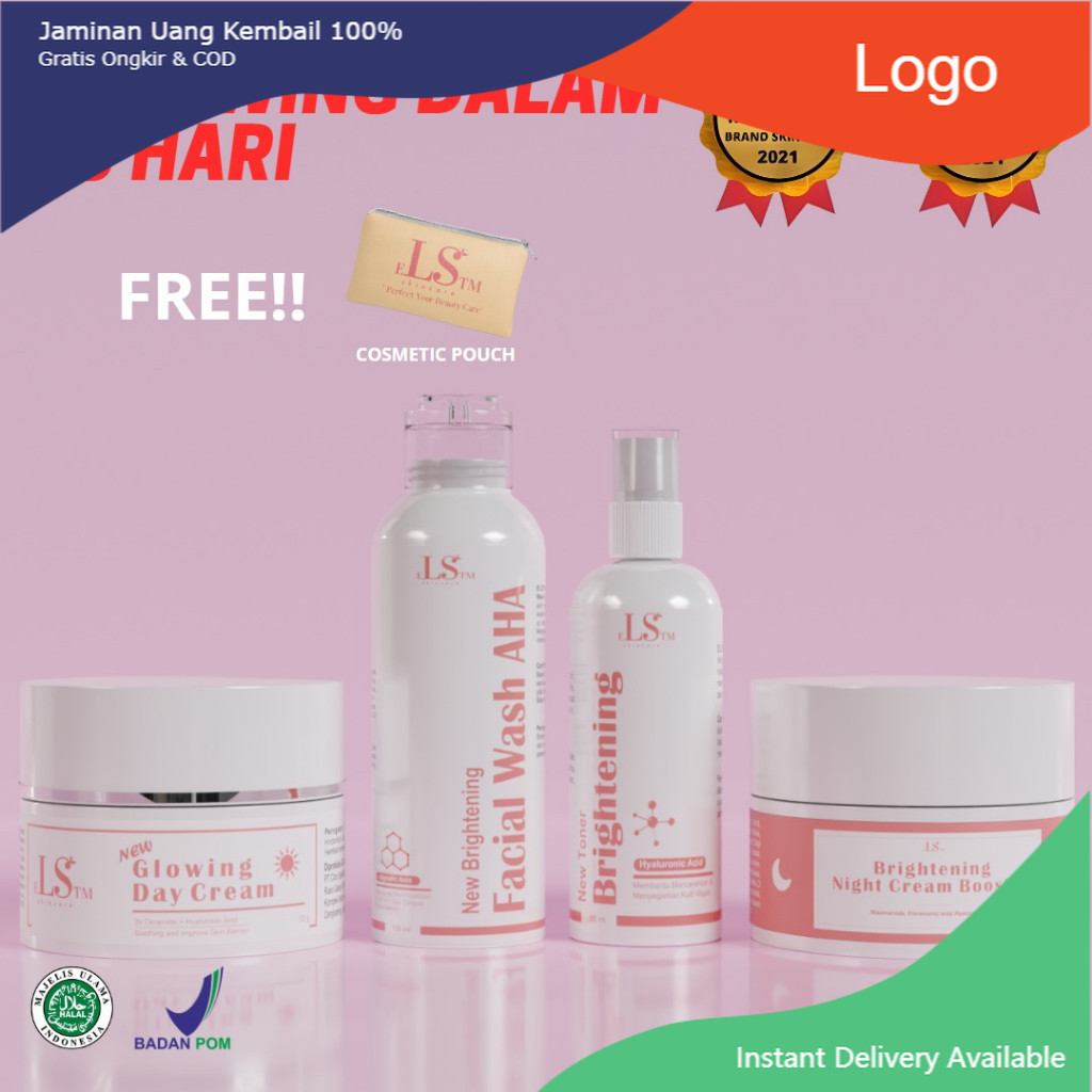 Jual SKINCARE LS PAKET CREAM WAJAH NEW BRIGTHENING BOOSTER GLOWING ...