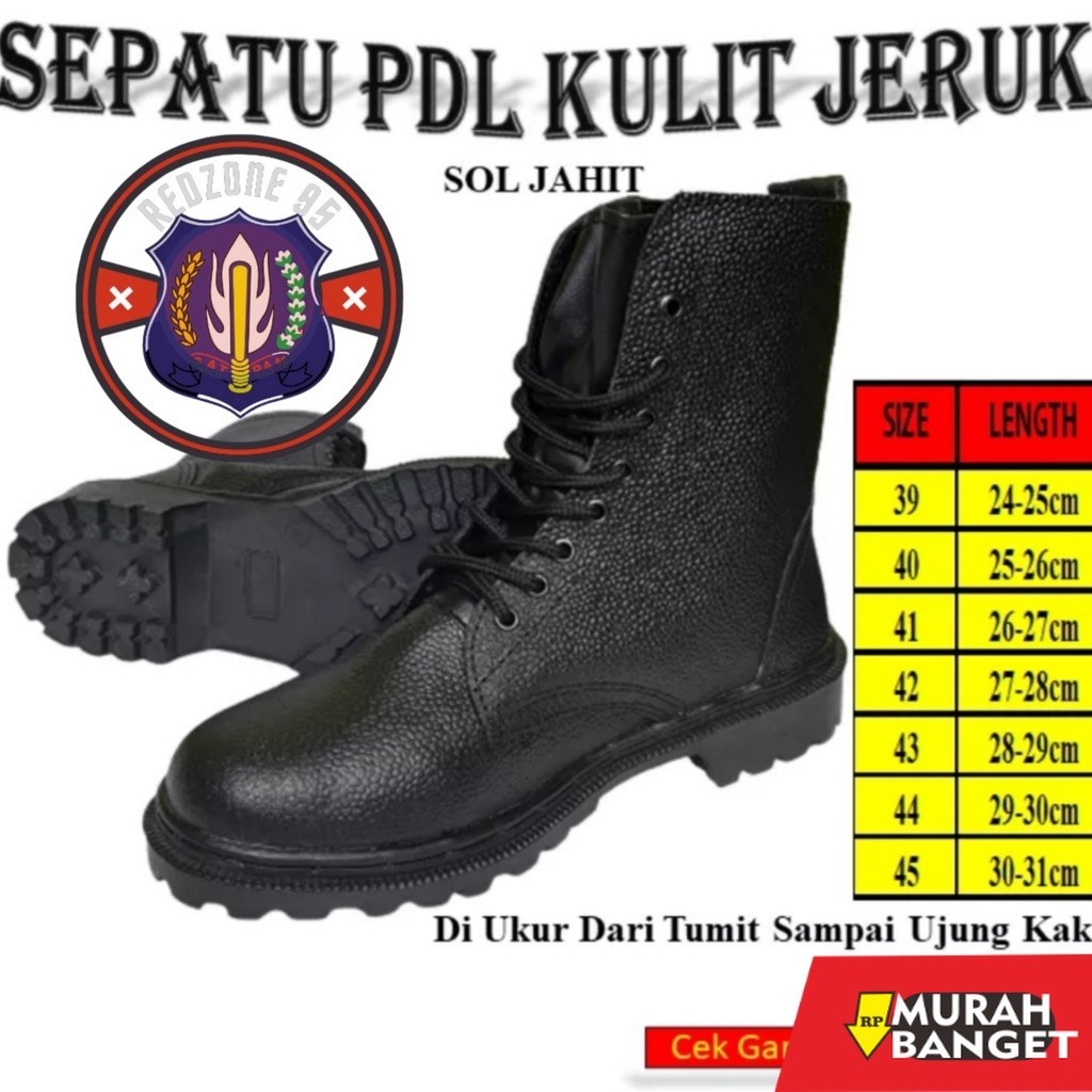 Jual Sepatu pdh- SEPATU PRIA SEPATU PDL KULIT JERUK MOLDING SEPATU PDL ...