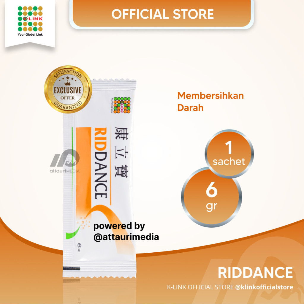 Jual [EXCLUSIVE] Riddance Original K-Link ASLI (1 Sachet) Riden Detox ...