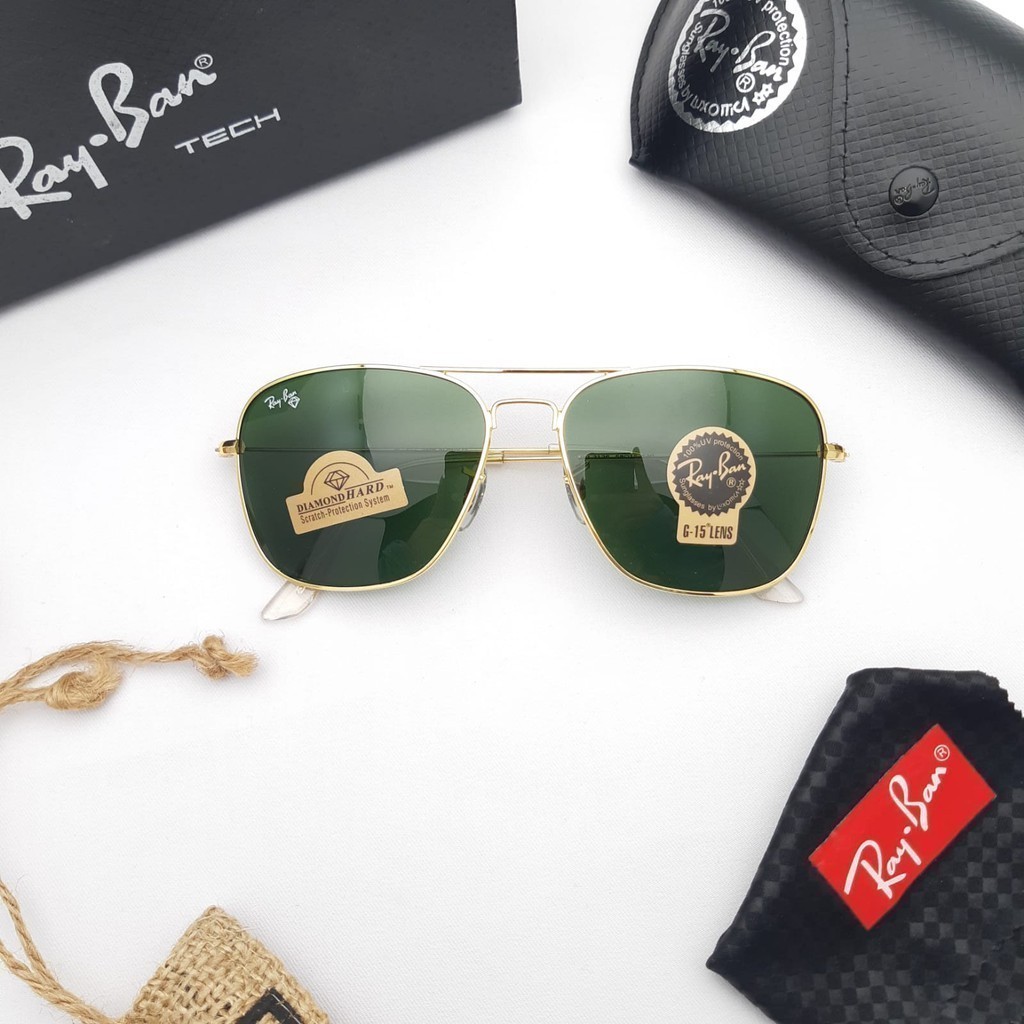 KACAMATA TERBARU RAY BAN 3136 FASHION ORIGINAL PRIA WANITA ELEGAN LENSA KACA ASLI FRAME TITANIUM METAL ORIGINAL FULLSET