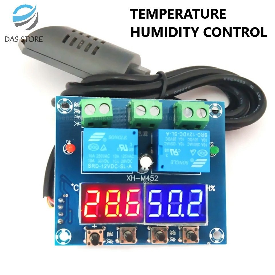 Jual XH-M452 Temperature Humidity Control DC 12 volt Thermostat ...