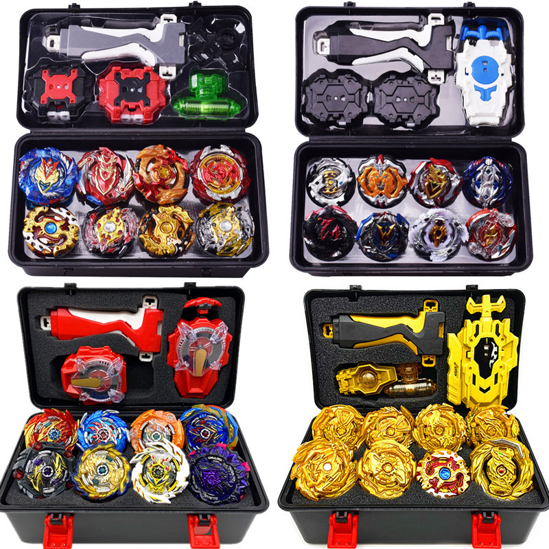 Toupie Burst Set – 12 Toupies De Combat En Alliage, 2 Lanceurs – Duels Intenses, Jeu Interactif Dès 6 Ans