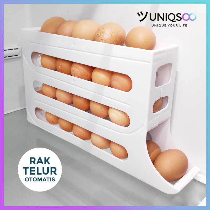 Jual UNIQSOO Rak Telur 4 Tingkat Otomatis / Egg Tray 4 Layer / Tempat ...