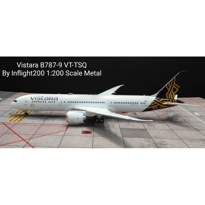 Jual AIRCRAFT DIECAST Vistara B787-9 VT-TSQ By Inflight200 1:200 Skala ...