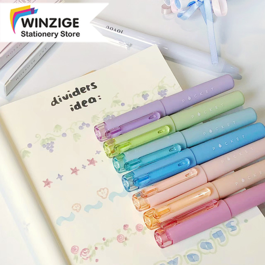 Jual Winzige Set Pcs Highlighter Stabilo Pastel Spidol Warna Warni Morandi Highliter Lucu