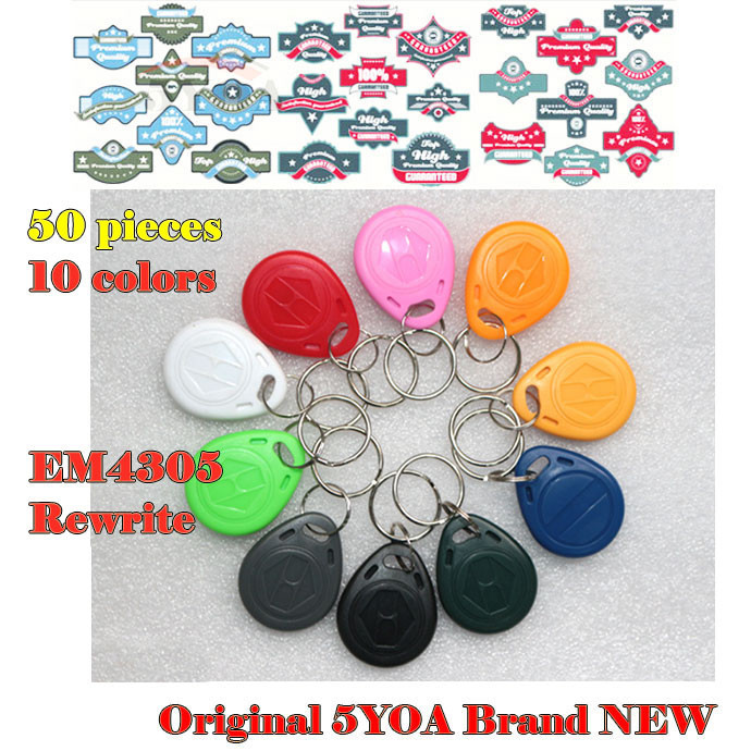 Jual 50pcs EM4305 Copy Rewritable Writable Rewrite EM ID keyfobs RFID ...