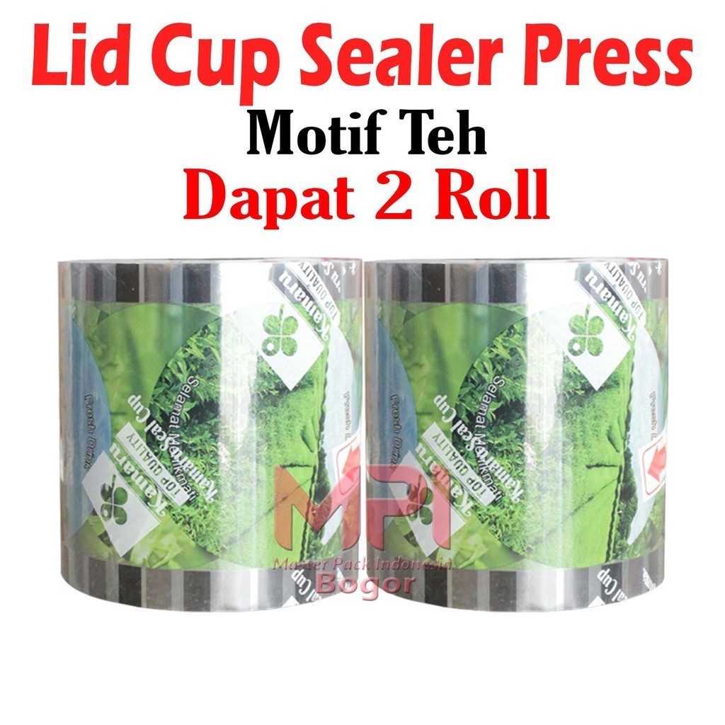 Jual Roll Plastik Lid Cup Motif Teh Tutup Segel Gelas Minum