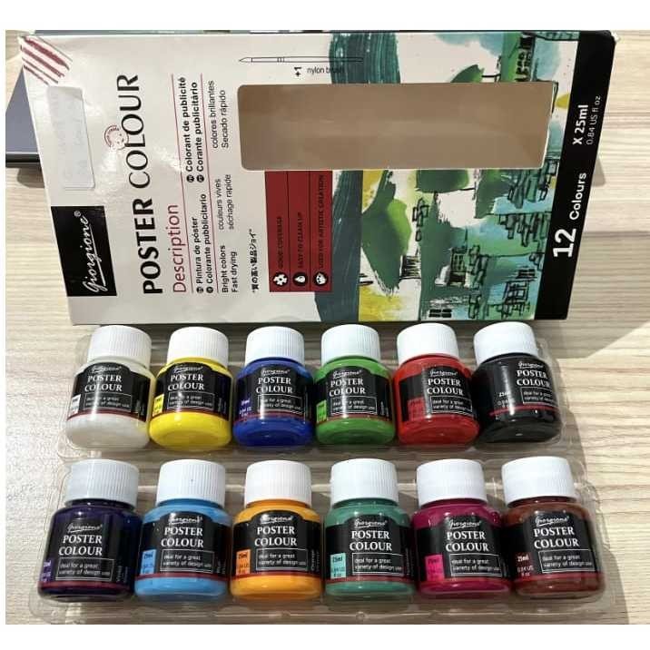 Jual Poster Colors 12 Warna GIORGIONE 25ml | Shopee Indonesia