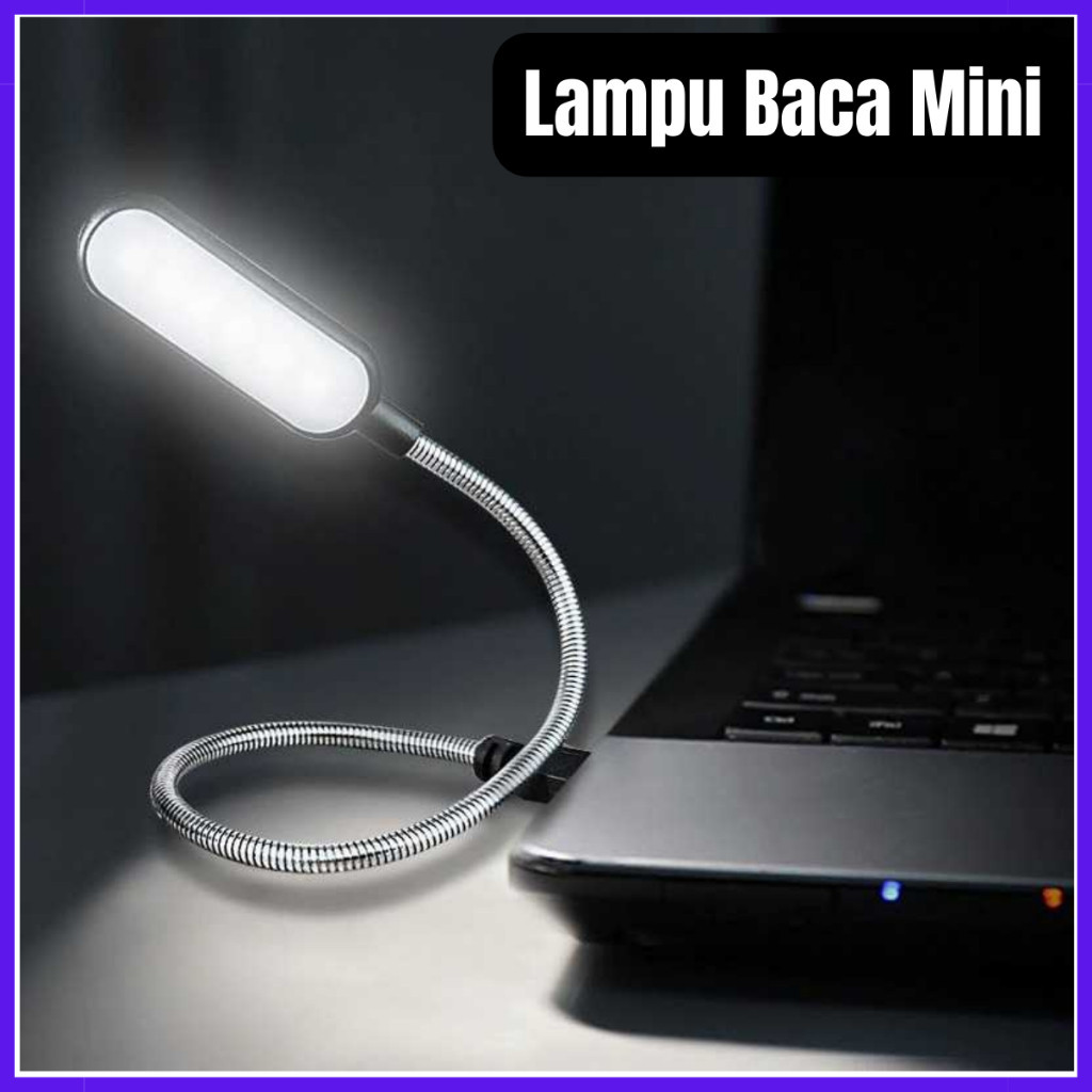 Jual TAFFLED LAMPU BACA MINI LED READING LAMP FLEXIBLE USB PLUG 5V ...