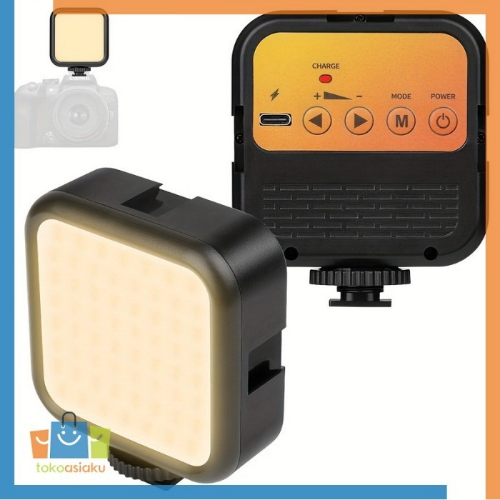 Jual Lampu Lighting Kamera Video Mini Portable LED 3 Warna 1200mAh WL62 ...