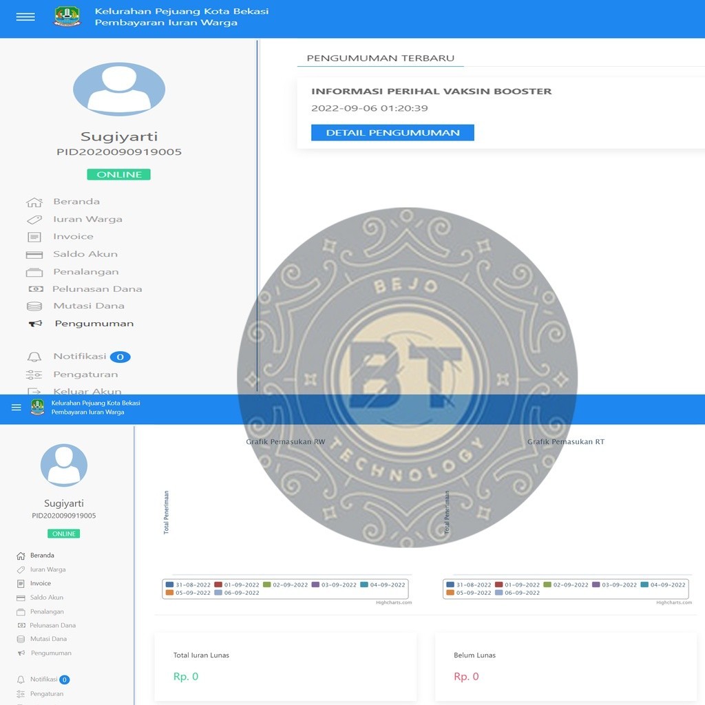 Jual APLIKASI WEB SOURCE CODE PEMBAYARAN IURAN WARGA LENGKAP SIAP PAKAI ...