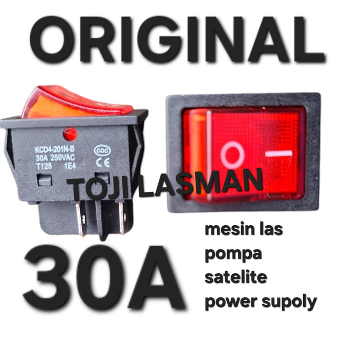 Jual ROCKER SWIT SWITCH ON OFF TOMBOL BESAR KOTAK SEGI 250V 4PIN KAKI 4 ...