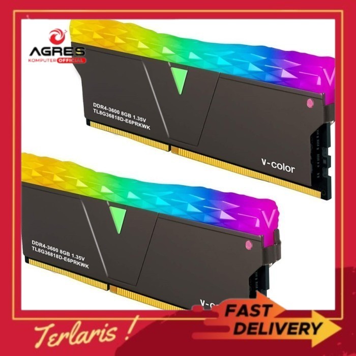 Jual V-COLOR RAM PRISM PRO RGB DDR4 16GB (2x8GB) 3200MHz | Shopee Indonesia