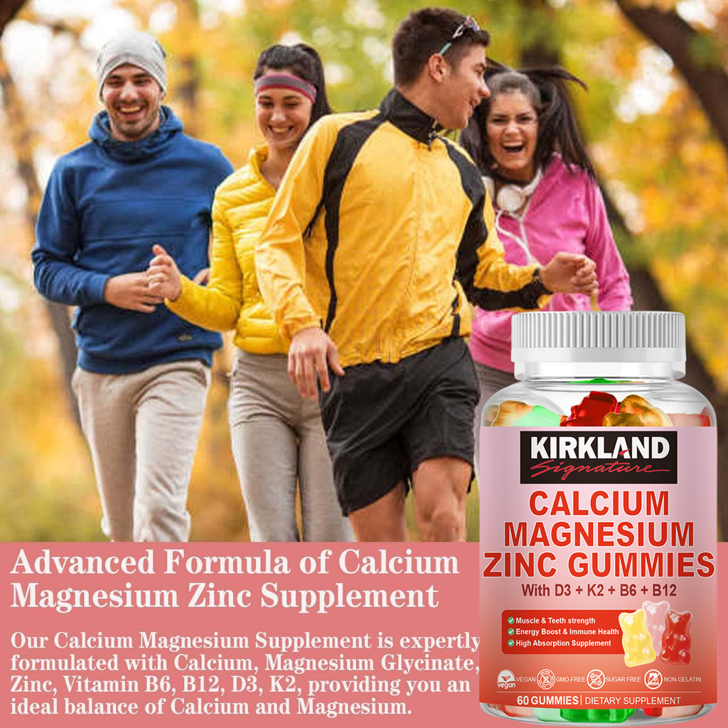Jual Calcium Magnesium Zinc Gummies with Vitamin D3 K2 B6 B12 ...