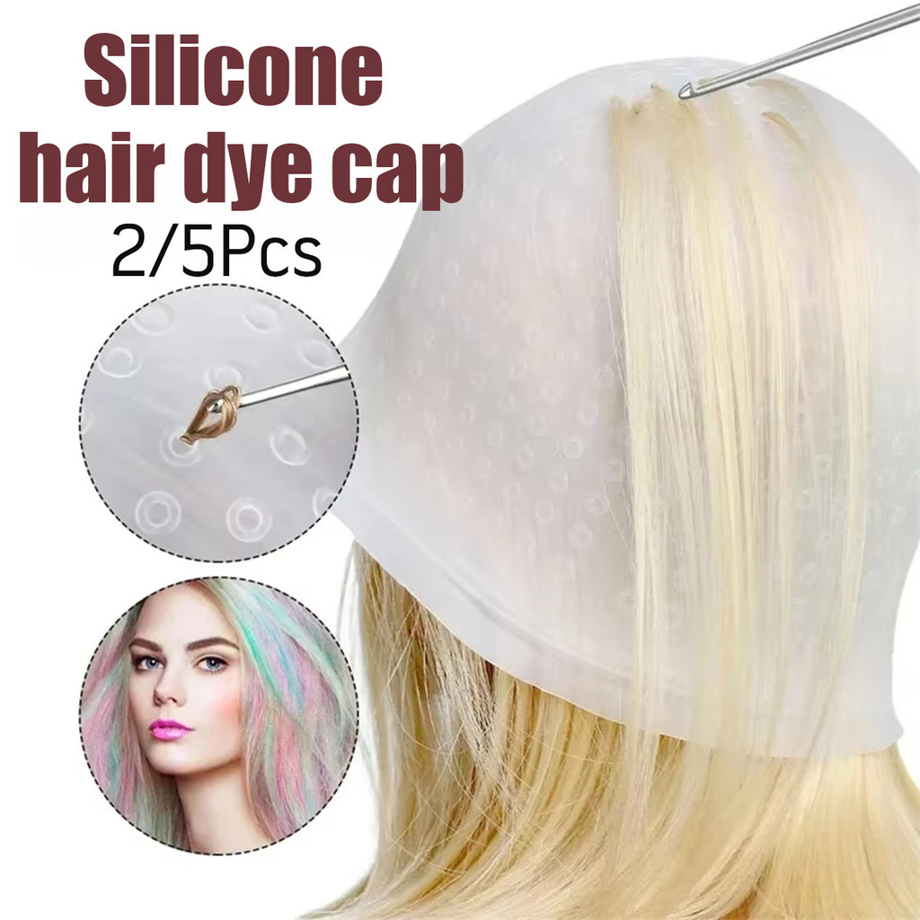 Jual 5pcs/set Magicap Silikon Topi Bleaching Rambut Topi Highlight ...