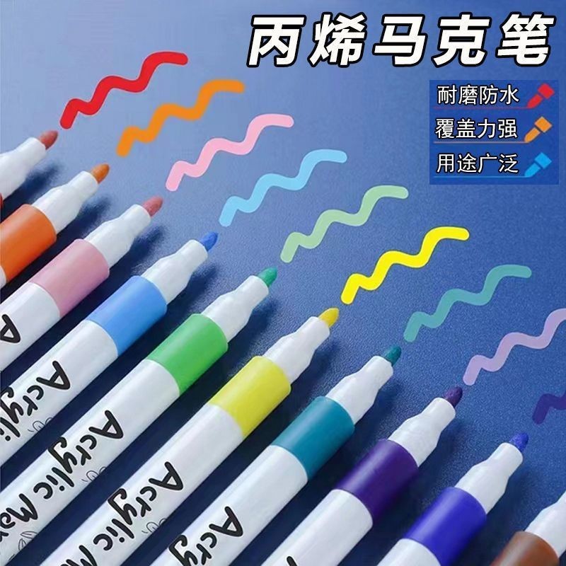Jual (COD)One+One Acrylic Marker Set Spidol Akrilik DIY Painting Spidol ...