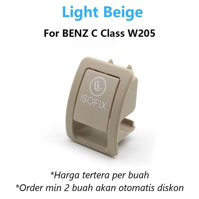 ISOFIX Cover Mercedes W205 Tutup Kursi Anak Rear Seat Mercy C200 C250