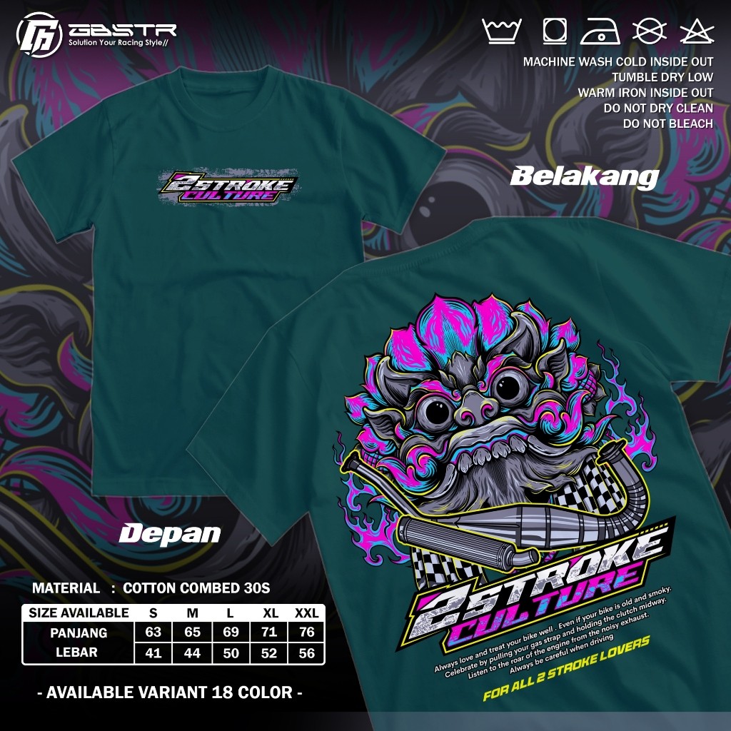 Jual Kaos Racing 2 Stroke Lover x Barong Culture Indonesia Series Baju ...