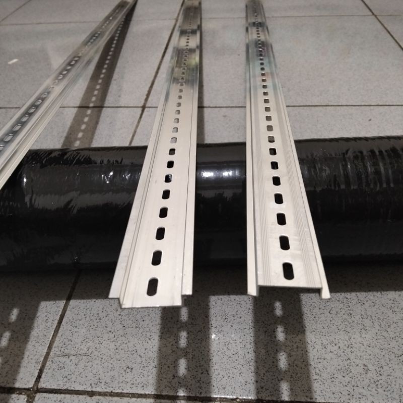 Jual Aluminium Din Rail Mounting Rell MCB Panel 1 Fungsi Permeter Murah ...