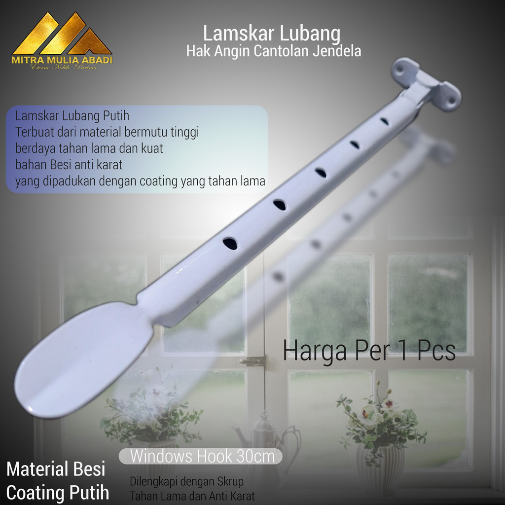 Jual Ramskar Lubang Putih Lamskar Penahan Jendela / Hak Angin Sendok 30 ...