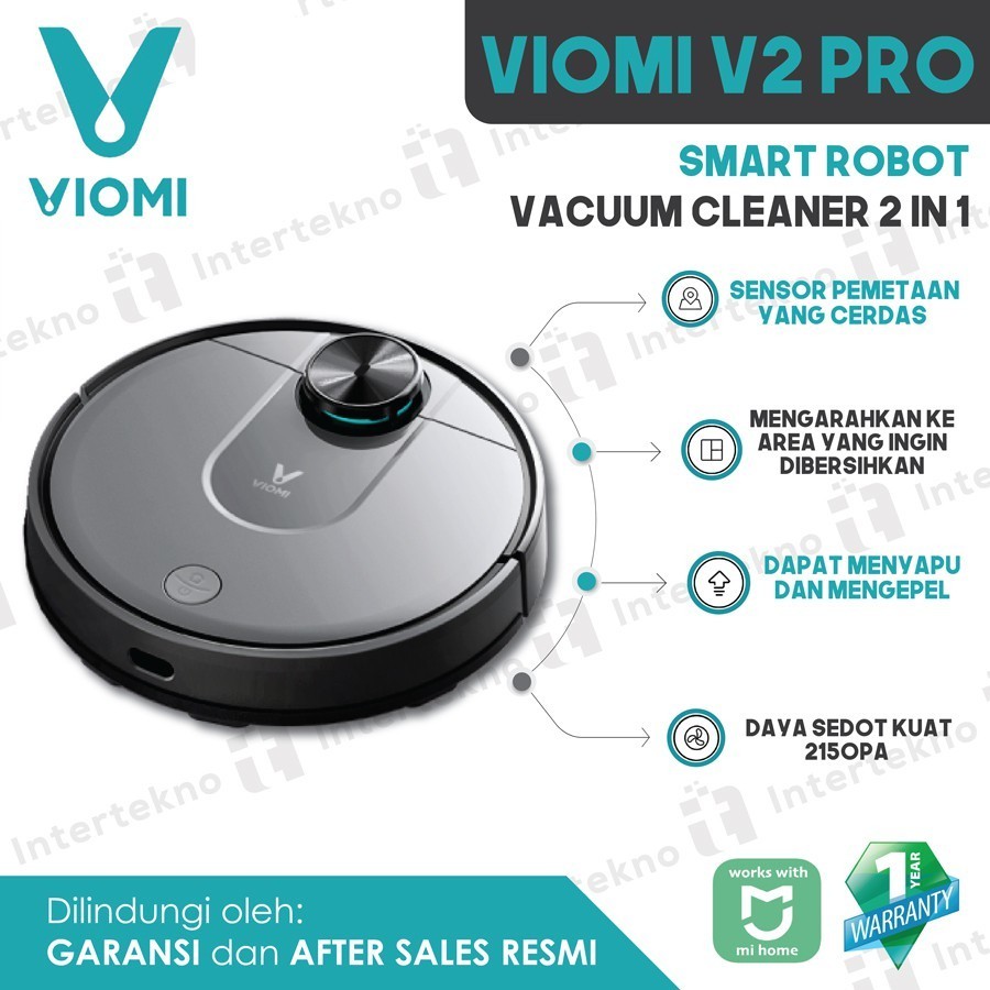 Jual VIOMI V2 Pro Smart Robot Vacuum Cleaner and Mop 2 in 1 (GARANSI ...
