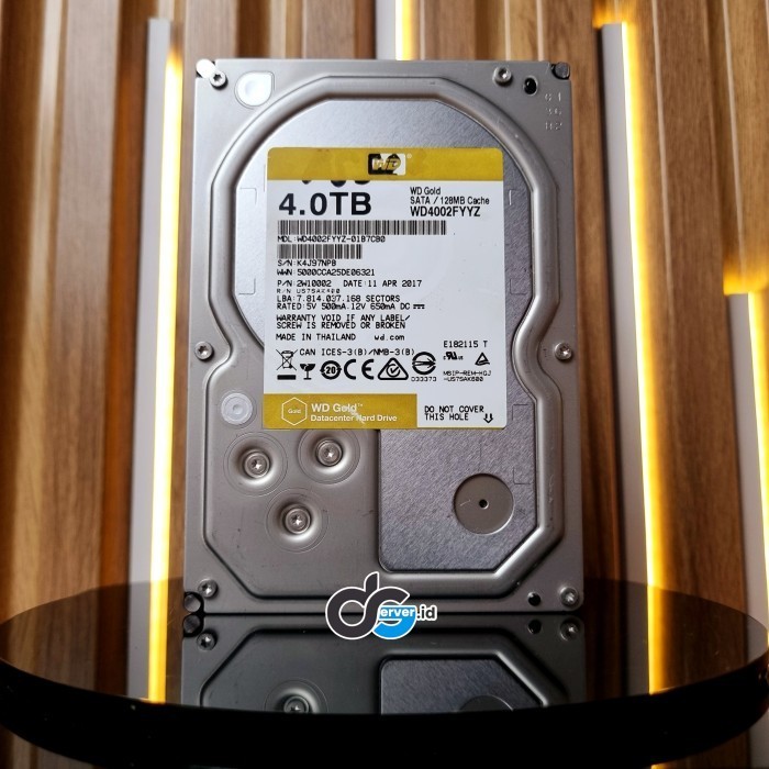 Jual HDD SATA 4TB 6Gbps 3.5Inch WD Gold WD4002FYYZ | Shopee Indonesia
