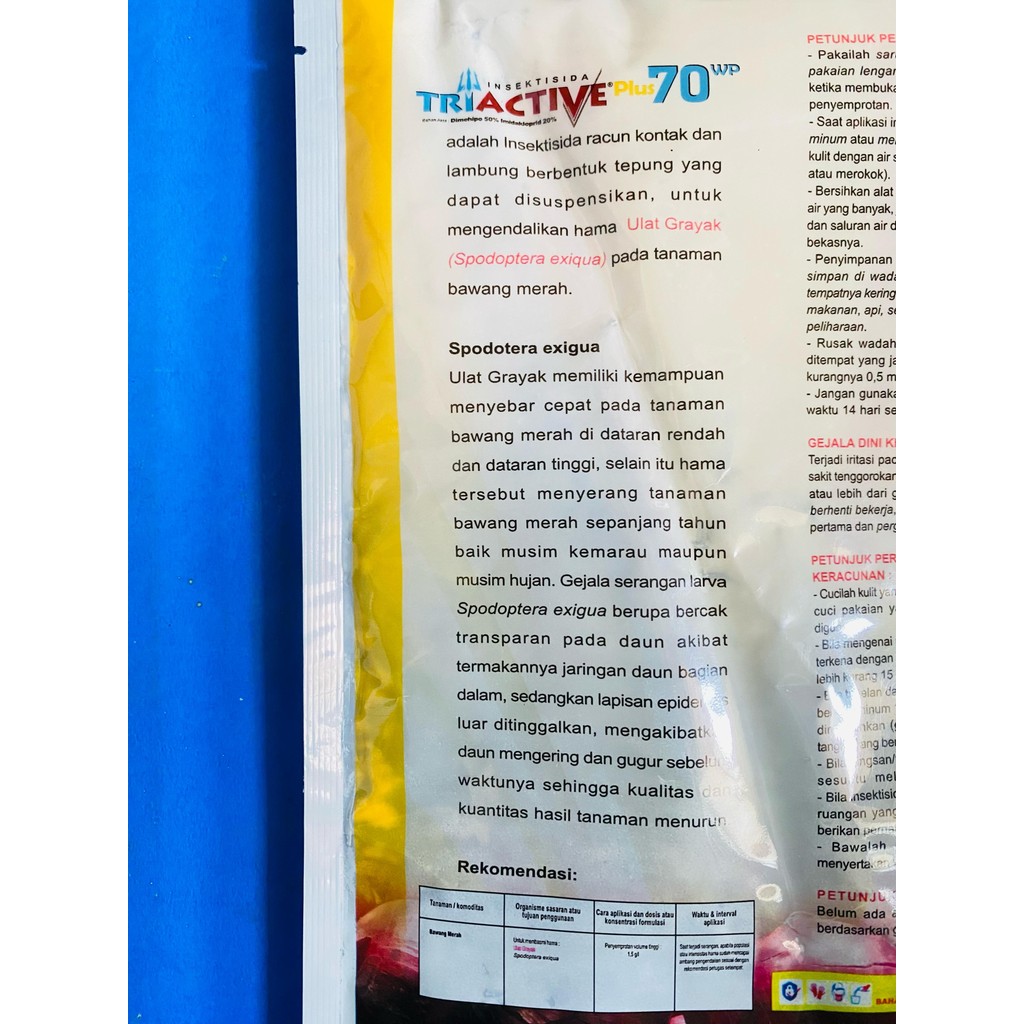 Jual Insektisida kontak mengendalikan ulat grayak TRIACTIVE PLUS 70WP ...