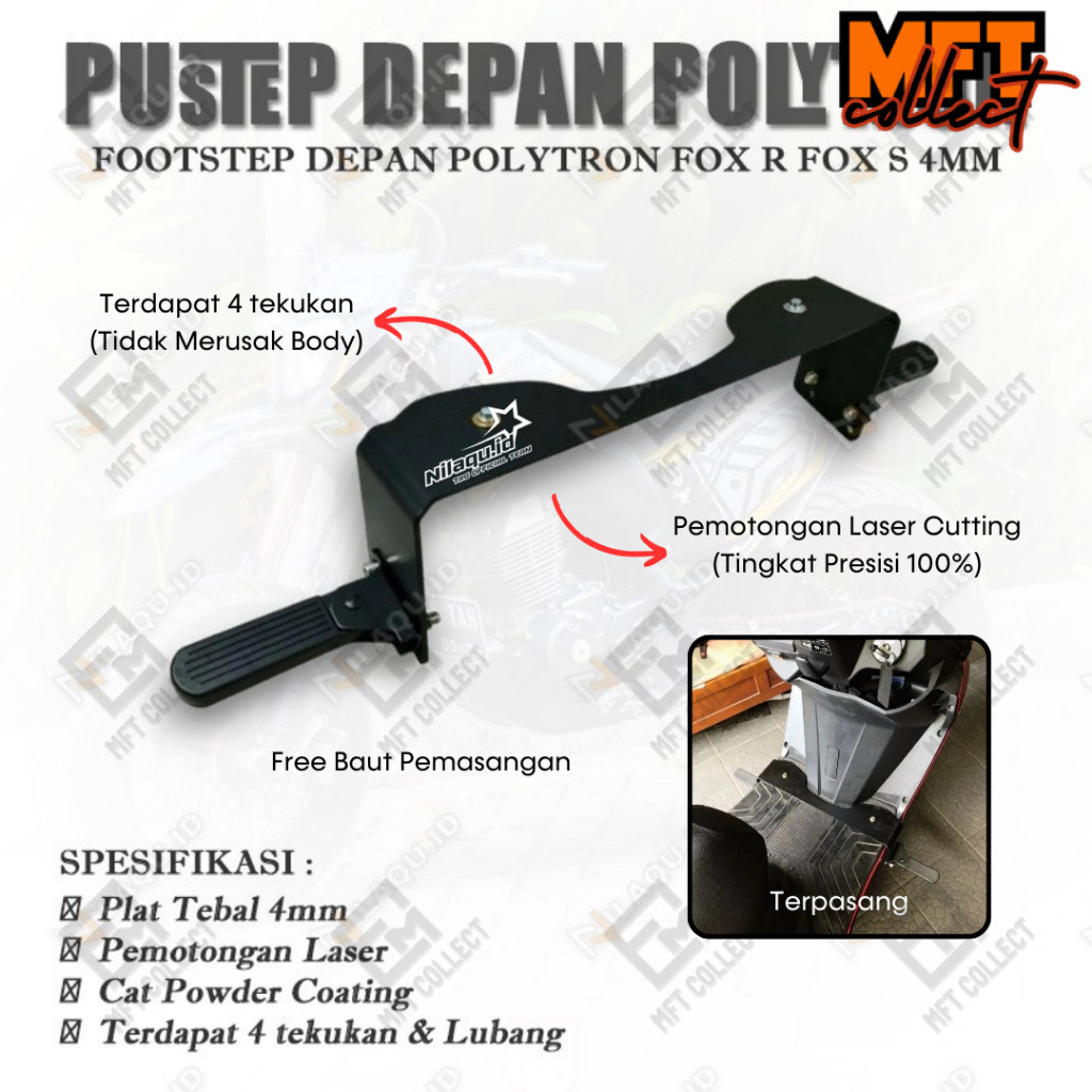 Jual COD Footstep Depan Polytron Fox R Fox S Cutting Tebal 4mm | Shopee ...