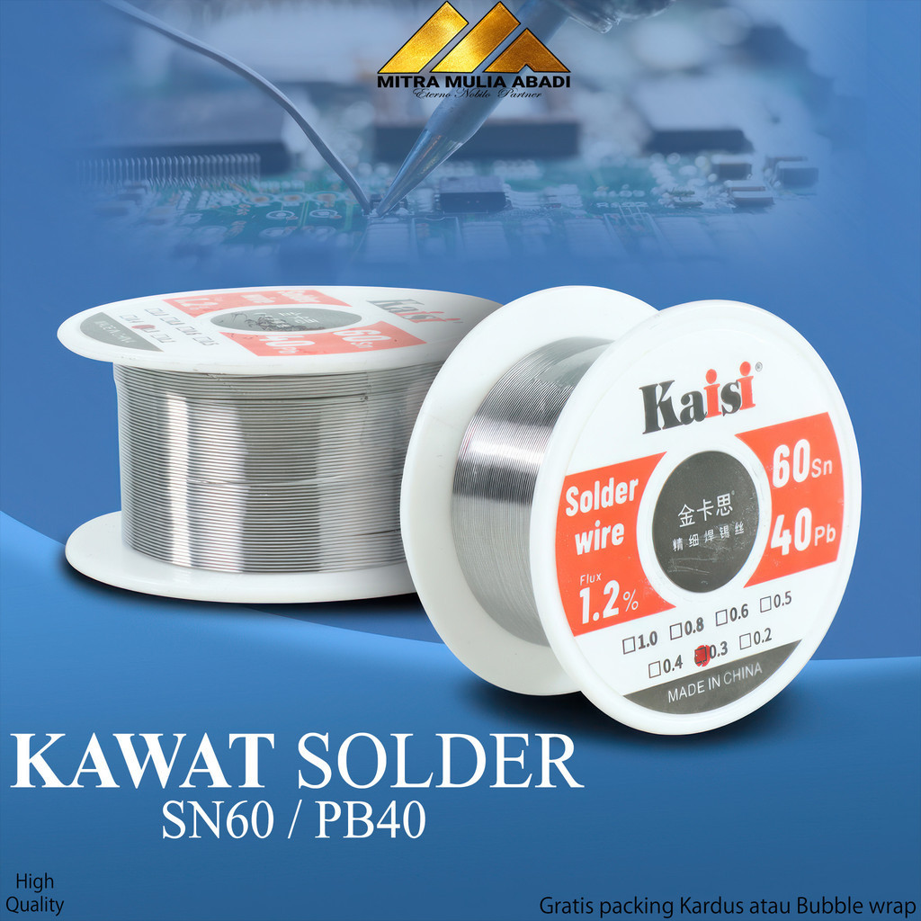 Jual Kaisi Kawat Timah Solder Tin Lead Sn60/ Pb40 0.3mm 50g | Shopee ...