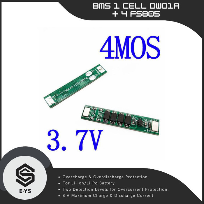 Jual BMS 1 Cell (1S) 3.7V 18650 Li-Ion & Li-Po Battery 8-10 A | Shopee ...