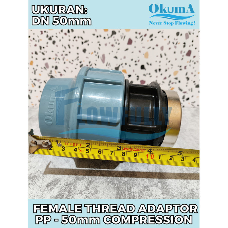 Jual Female Thread Adaptor Pp Mm Okuma Pn Hdpe Compression Sok Sock Socket Drat Dalam