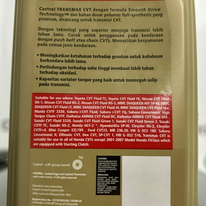 Jual Oli ATF CVT Castrol Transmax 1L Full Synthetic | Shopee Indonesia