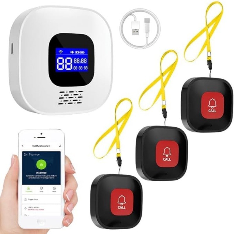 Jual WiFi Wireless Caregiver Pager Patient Call Button Smart Alert ...