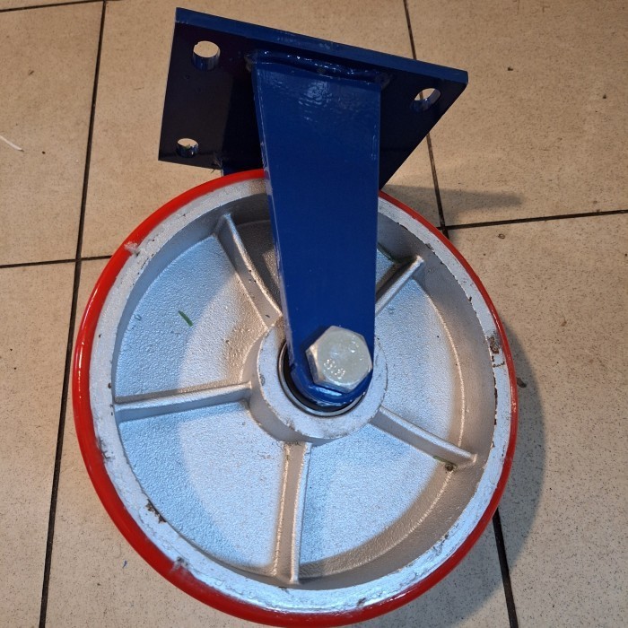 Jual Roda PU Caster Troli Trolley Super Heavy Duty 10 inch Mati Roda PU ...