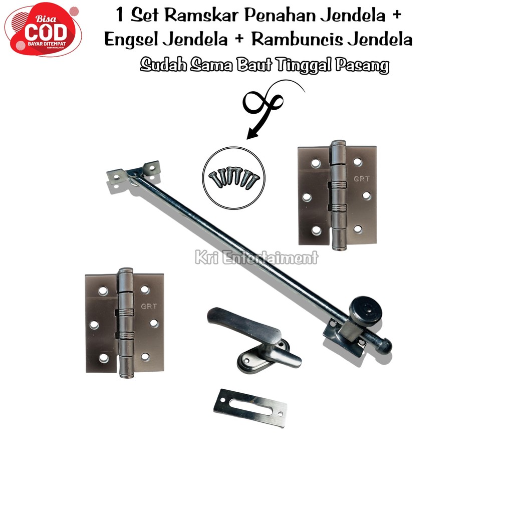 Jual Paket Hak Angin Putar Lamskar Penahan Jendela Rumah Ramskar ...
