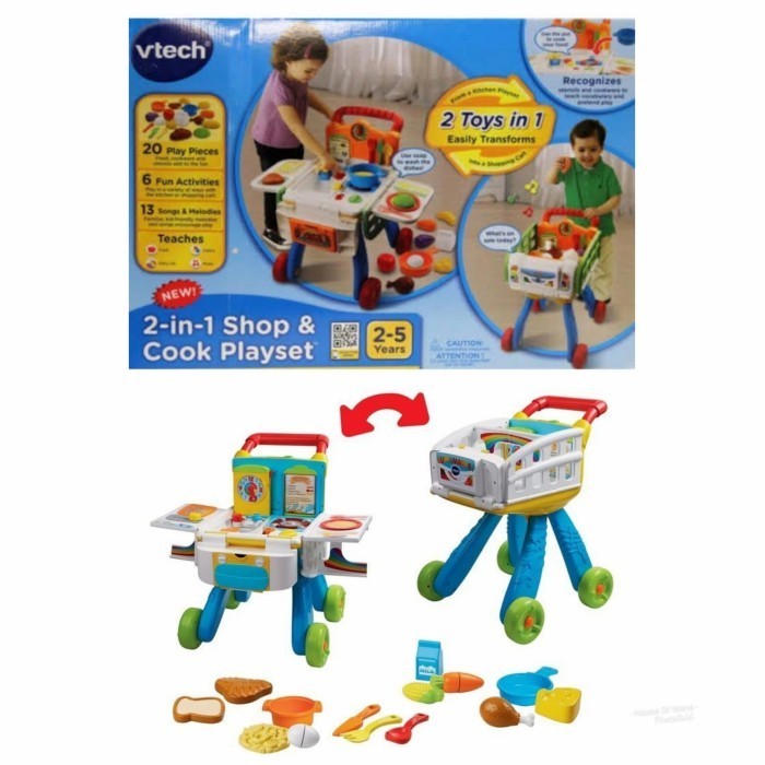 Jual VTECH 2 IN 1 SHOP AND COOK PLAYSET ORIGINAL | Shopee Indonesia