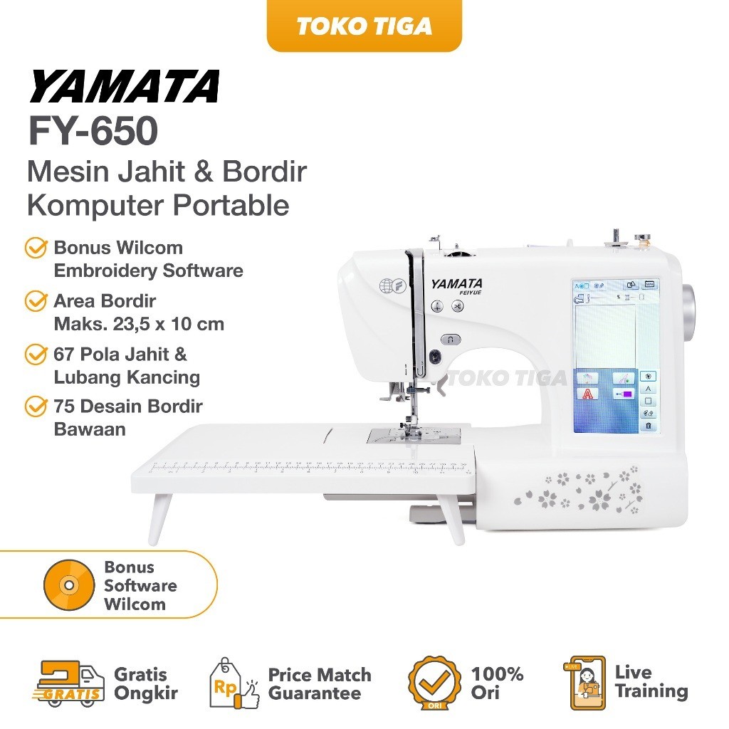 Jual Mesin Jahit Dan Bordir Komputer Yamata Fy Fy Portable