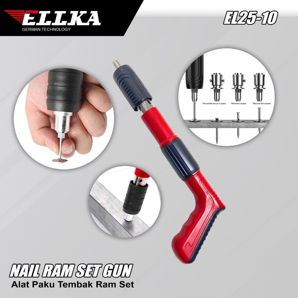 Jual NEW PROMO !!!!! Shot Nail Gun Set Ramset Gun + Paku 100pcs ...