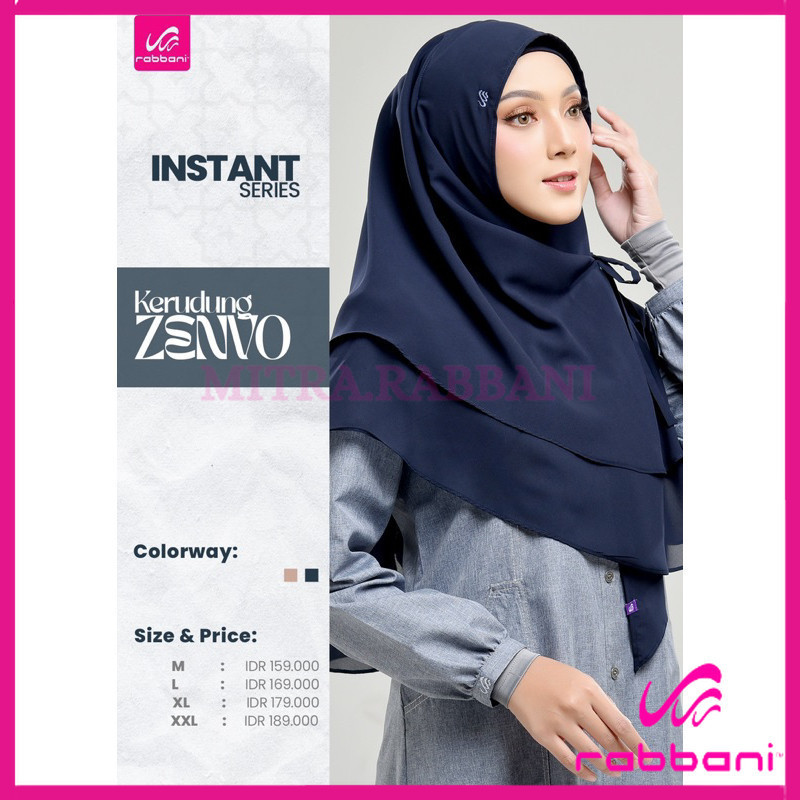 Jual RABBANI ORI - NEW KERUDUNG ZENVO INSTAN RABBANI NON PET Mitra ...
