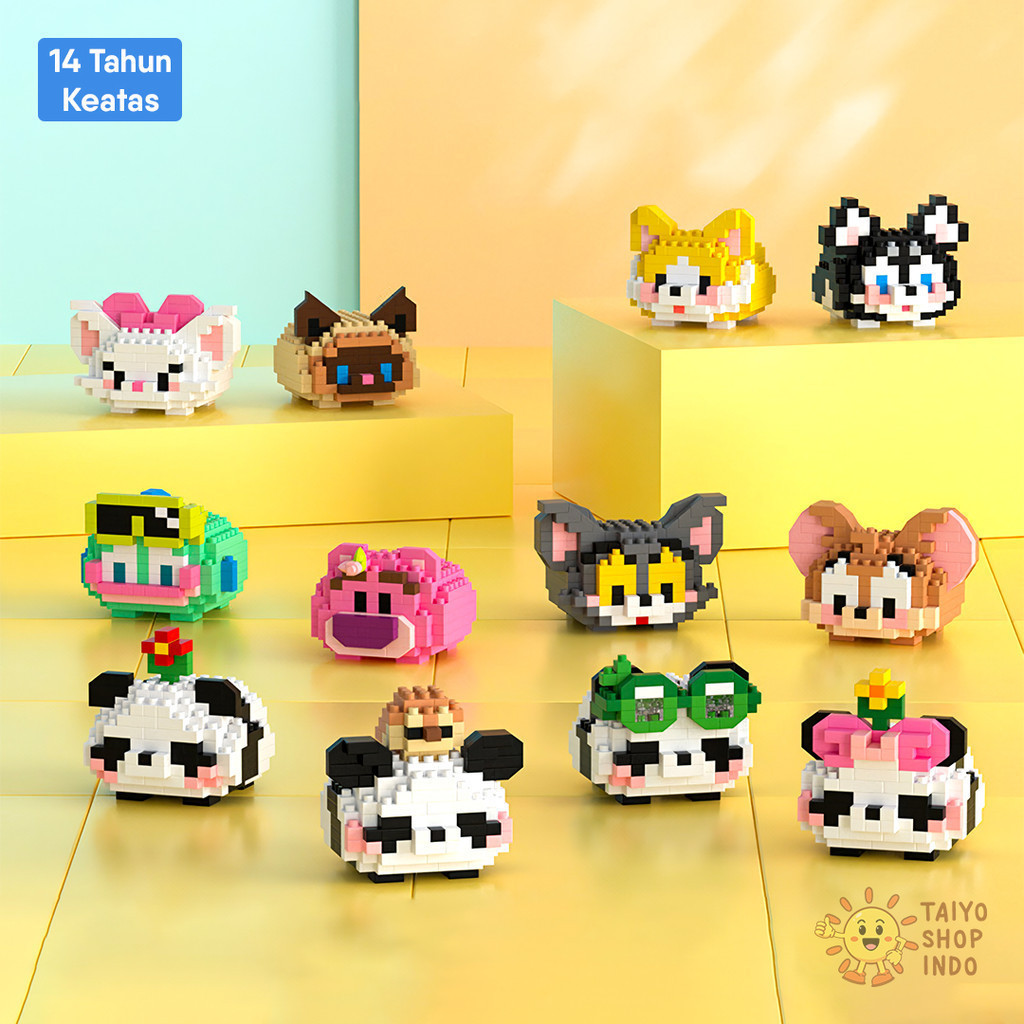 Jual TAIYO Mini Bricks Tsum Tsum 3D Karakter Kartun Building Nano Block ...